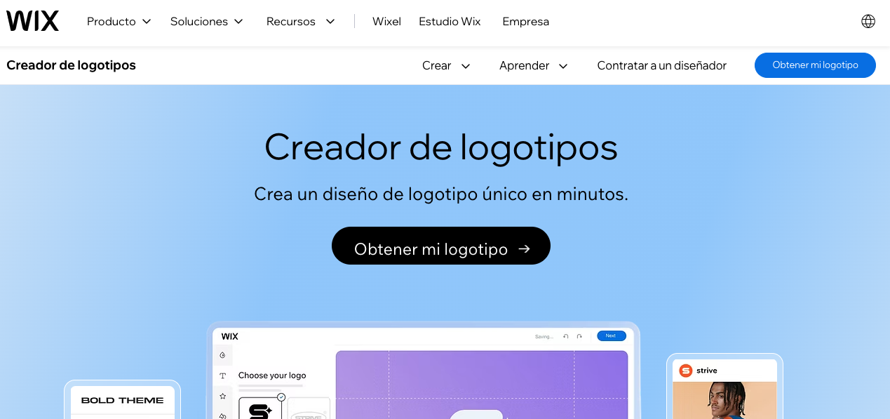 Wix Logo Maker combina la experiencia de un chatbot interactivo