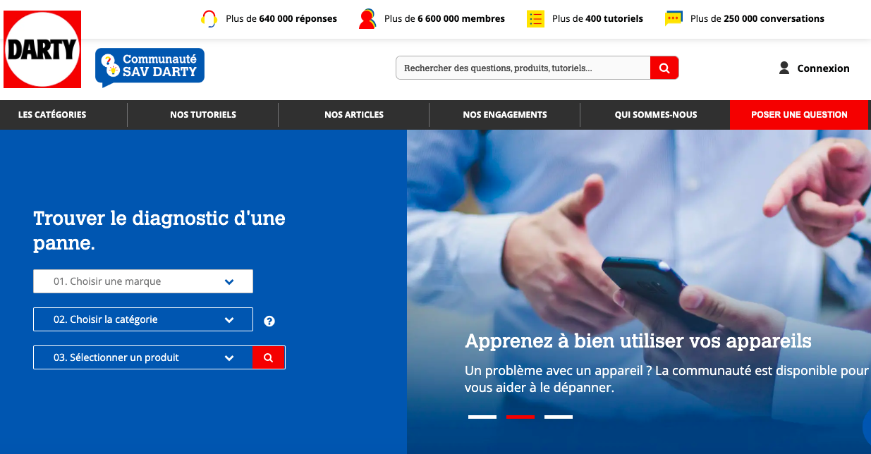 support communautaire darty