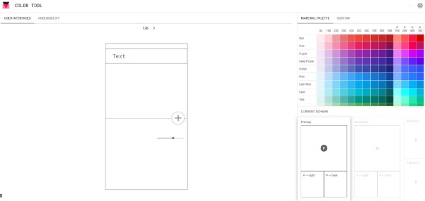 Color Too by Material Design pour créer une palette de couleurs