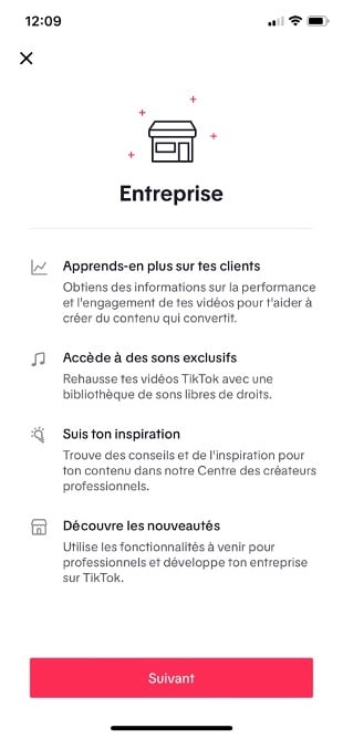 Compte entreprise TikTok pour gagner des abonnés