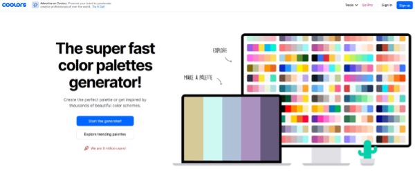 Générateur de palette de couleurs gratuit Coolors