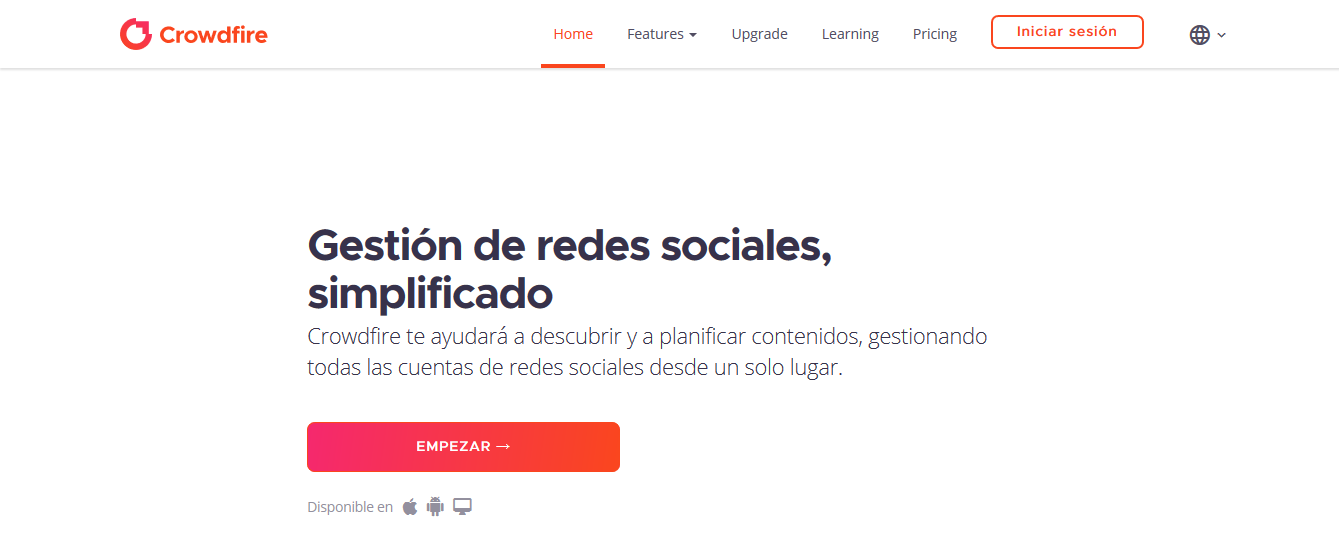 Herramientas para obtener etadísticas de Instagram gratis: Crowdfire