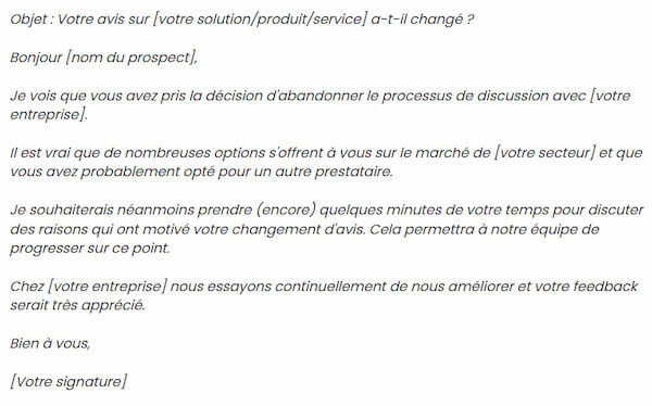 exemple d'Email de vérification