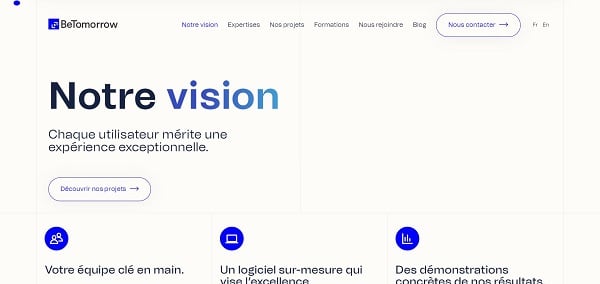 Exemple menu de navigation betomorrow