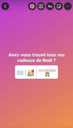 Exemple de sondage à deux réponses