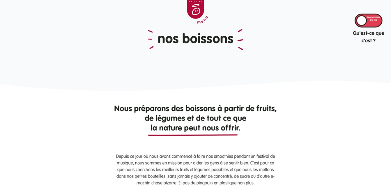 Exemple marketing d'Innocent