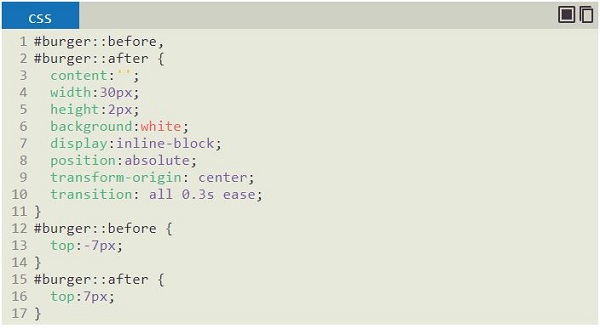 Exemple menu burger CSS-3