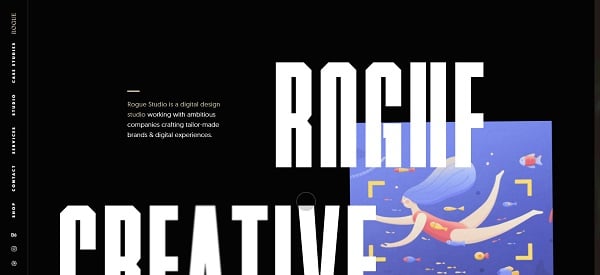 Exemple menu de navigation rogue studio