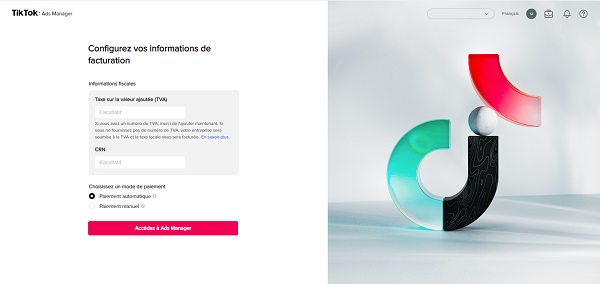 Facturation TikTok for Business