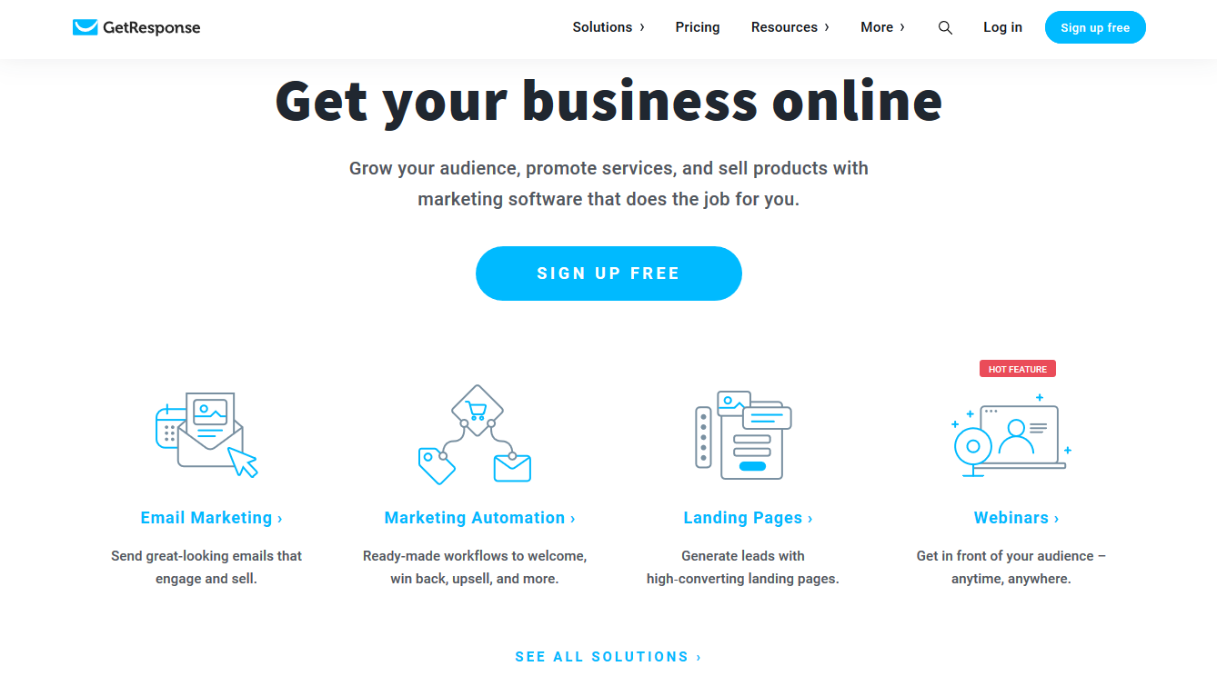 Software de marketing automation: GetResponse