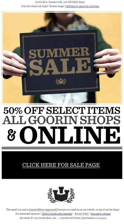 ejemplo de venta por correo éxitoso