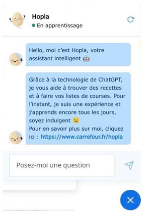 Exemple AIaaS : Hopla Carrefour