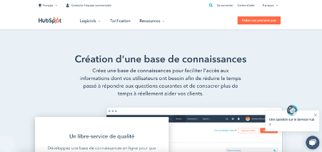 HubSpot création d'une base de connaissances