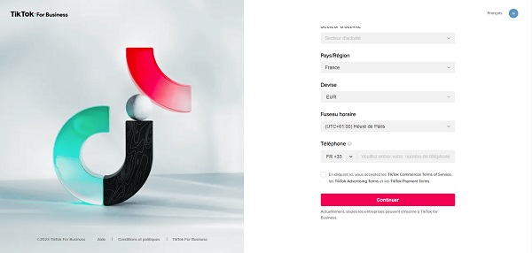 Infos entreprise TikTok for Business2