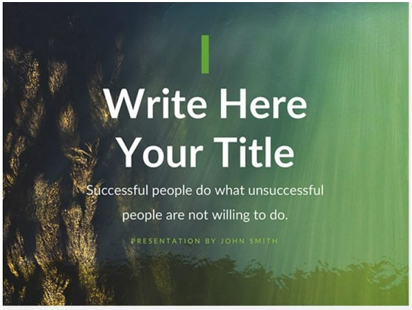 template PowerPoint Leaf