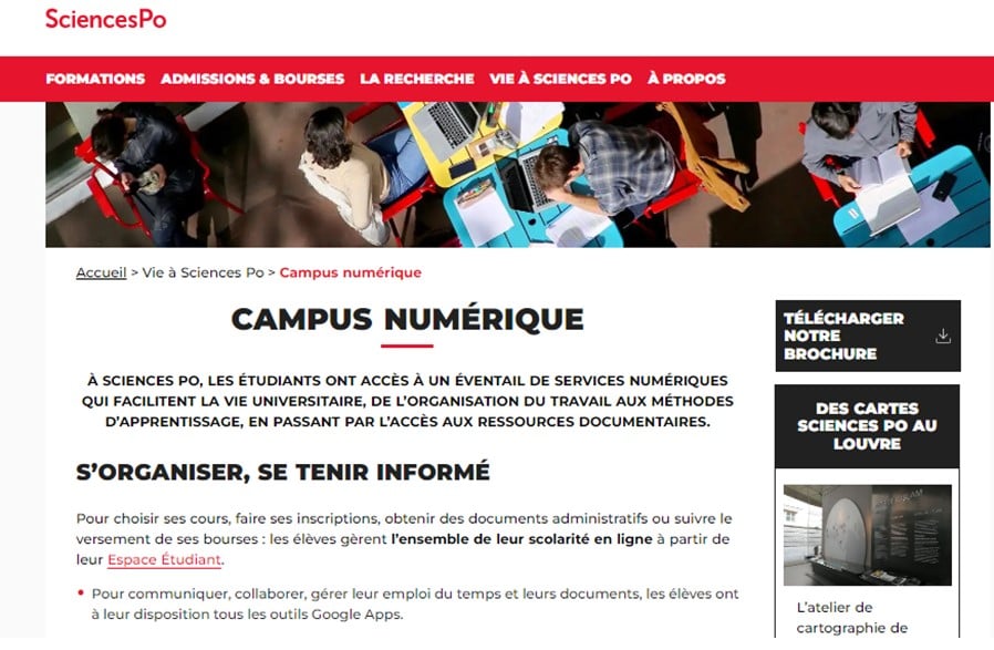 Marketing en ligne de SciencePo Paris