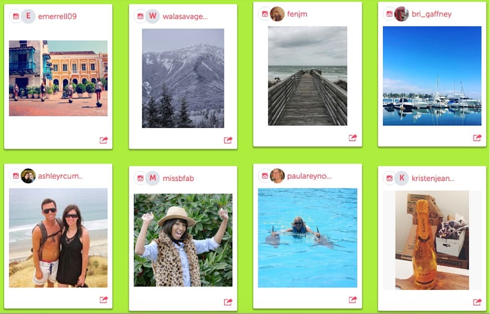 Ejemplo de concurso en Instagram: mint