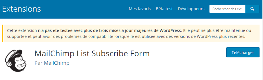 Plugin newsletter MailChimp