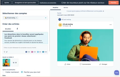 SEO TikTok sur l'outil HubSpot