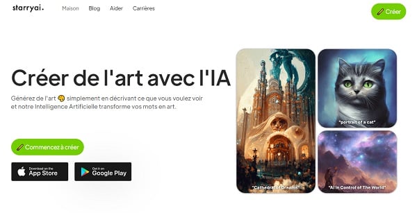 générateur image IA Starryai