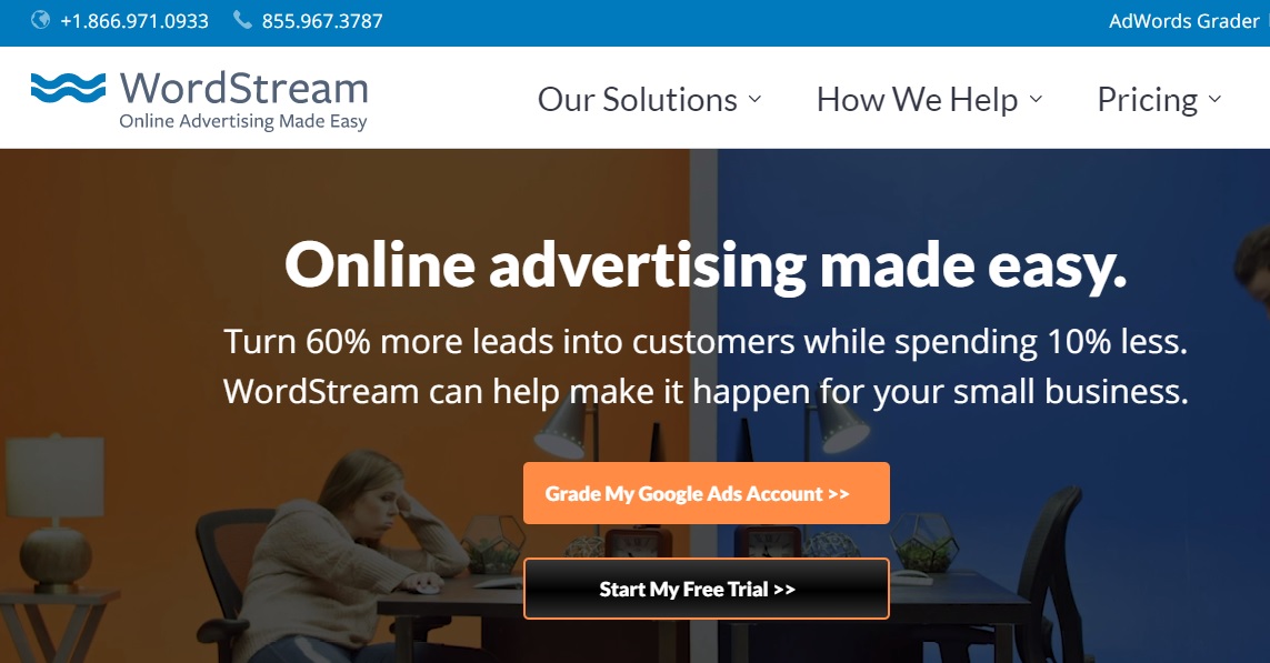 Creador de squeeze page: WordStream