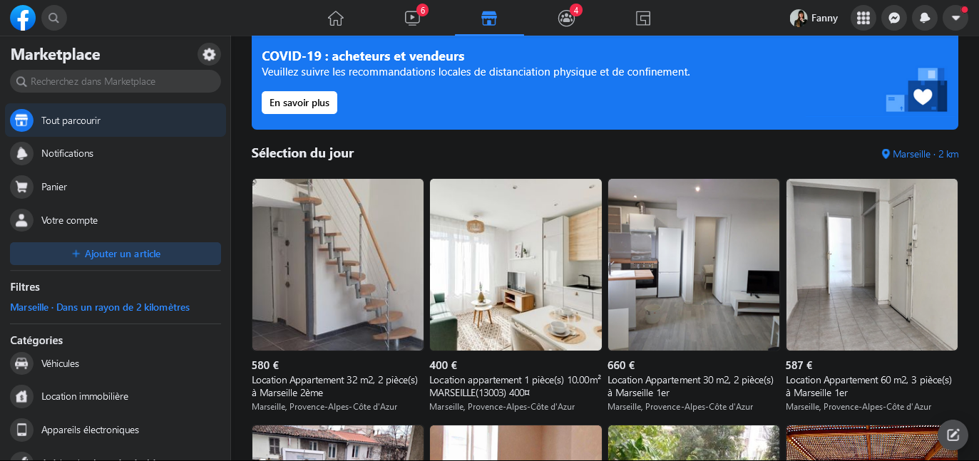 accéder à facebook marketplace en version web