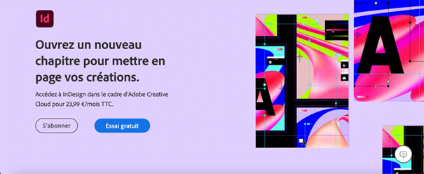 logiciel PAO - adobe indesign