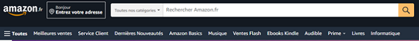 Moteur de recherche interne Amazon