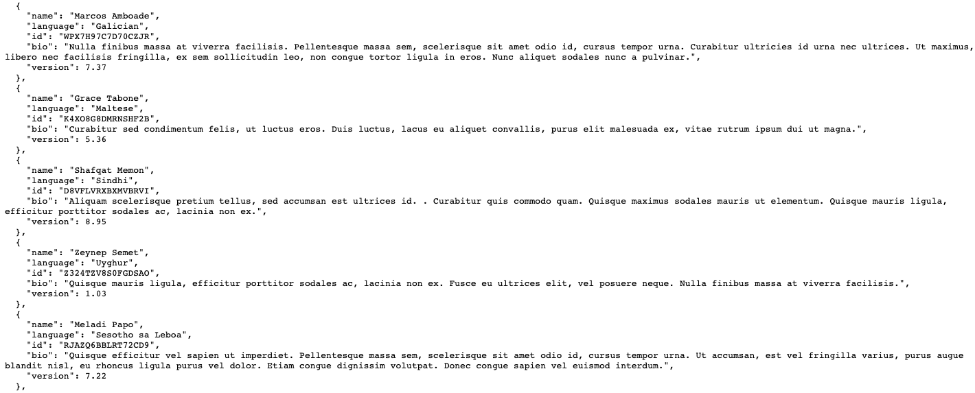aperçu fichier json