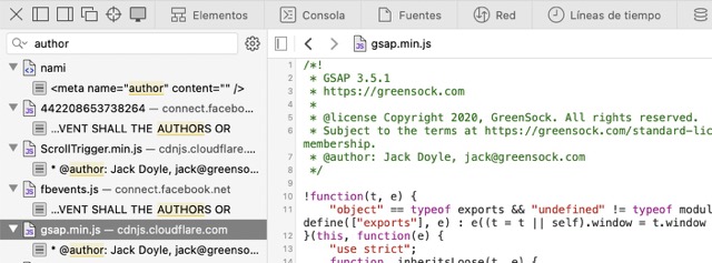 Cómo saber quién es el autor de una página web: búsqueda en código fuente