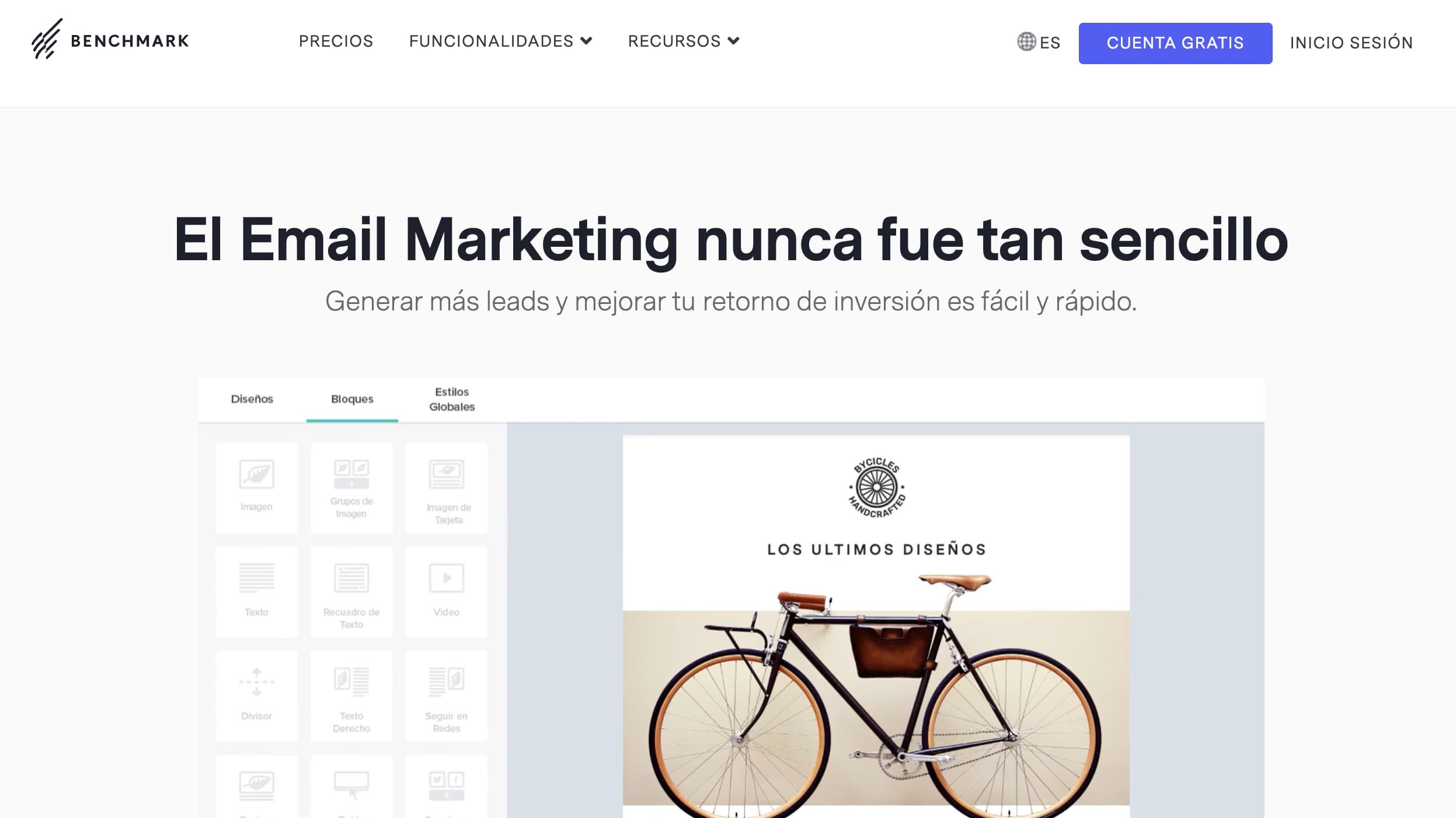 Herramienta de email marketing B2B: Benchmark
