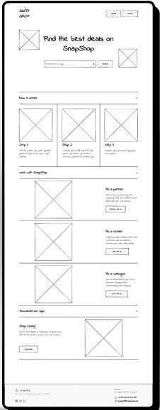 Boceto de una página web: wireframe
