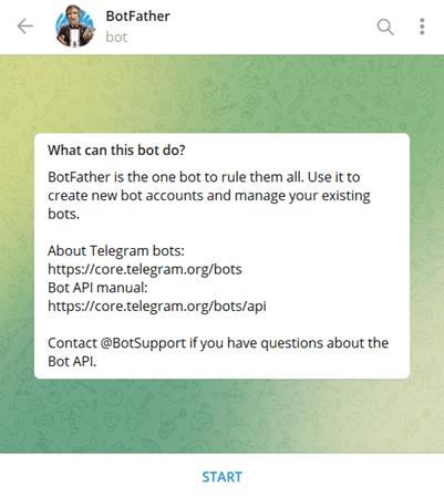 Bot personnalisé sur Telegram
