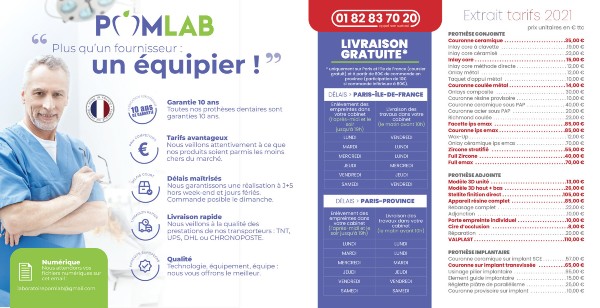 exemple brochure laboratoire dentaire