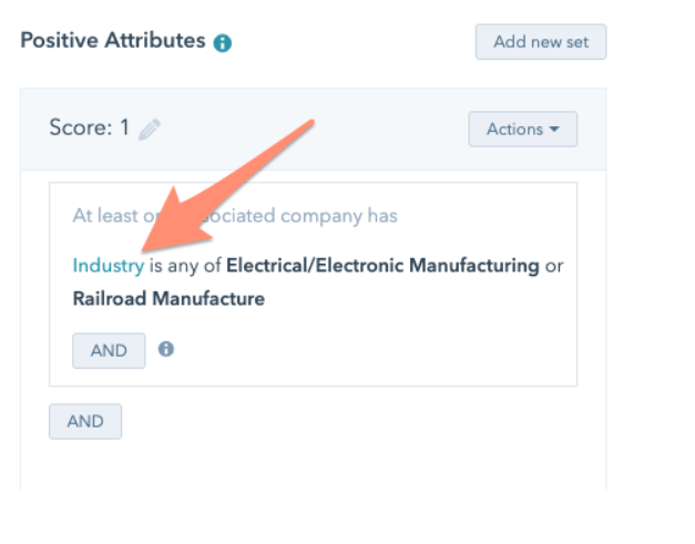Cómo cambiar atributos en lead scoring de HubSpot