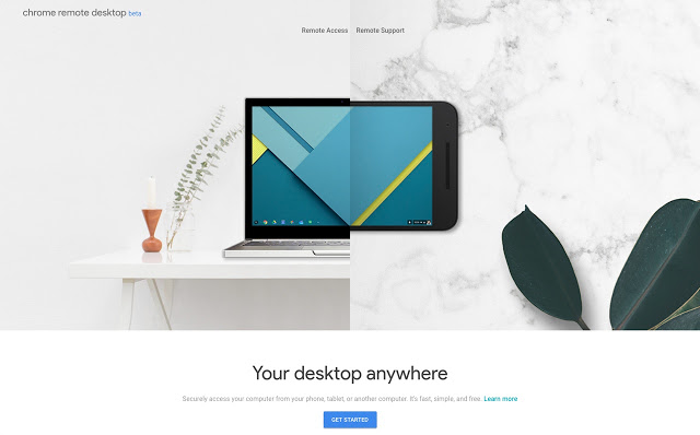 Herramientas de acceso remoto: Escritorio remoto de Chrome