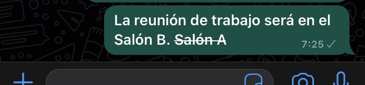 Cómo poner letra tachada en WhatsApp