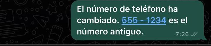 Cómo hacer la letra tachada en WhatsApp