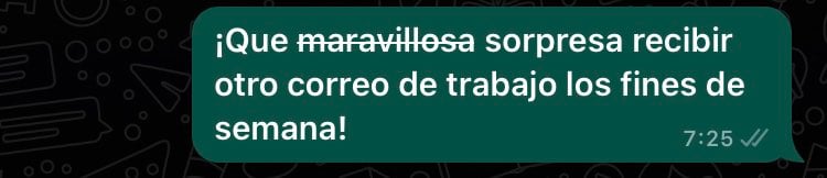 Cómo tachar la letra en WhatsApp