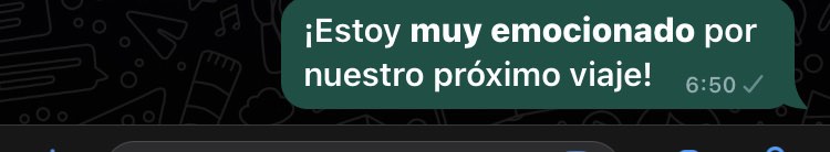 Como cambiar las letras a negritas en Whatsapp