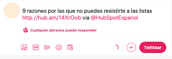 Ejemplo de cómo compartir el enlace abreviado con nuevo código UTM de HubSpot