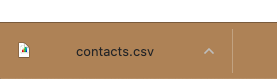 Archivo descargado de contactos que se exportaron de Gmail