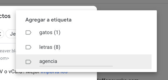 Agregar etiqueta a un grupo de varios contactos