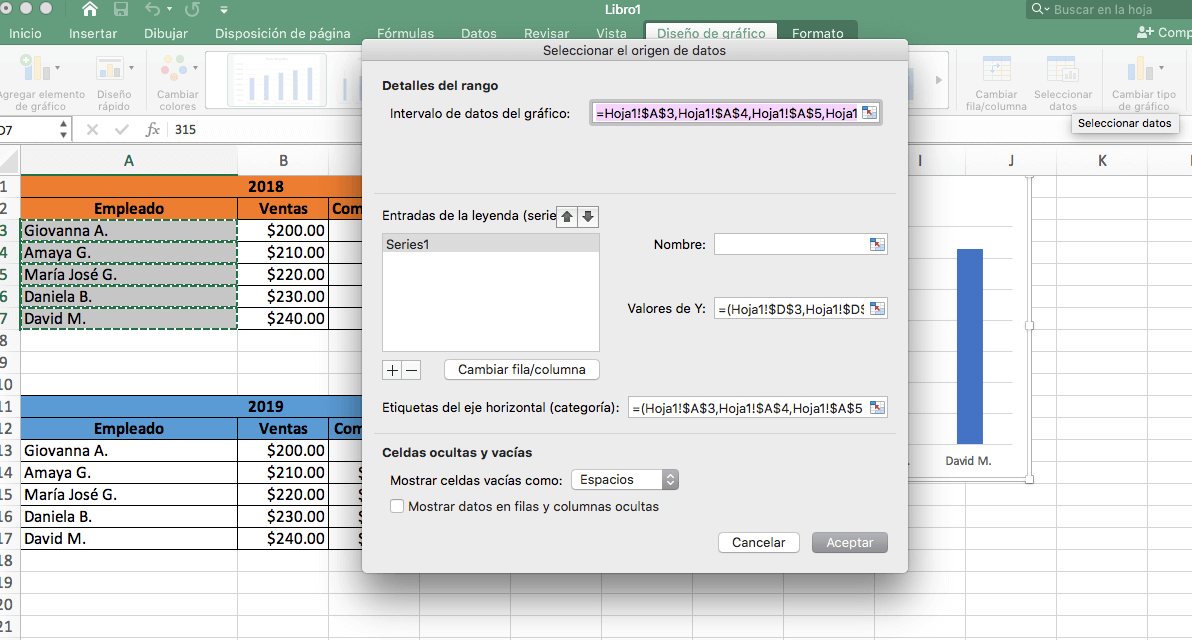 Cómo hacer una gráfica comparativa en Excel: hazla comparativa