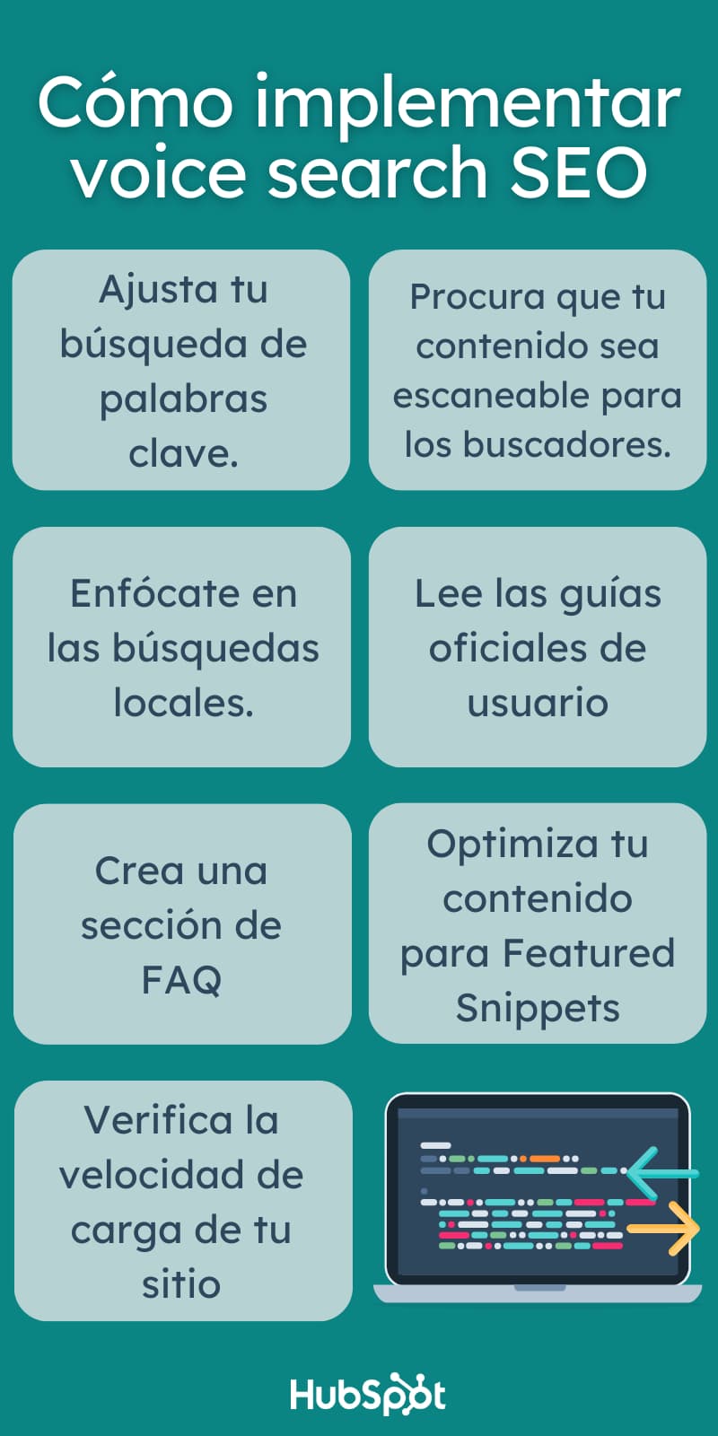 Infografía sobre cómo implementar voice search seo para un sitio web