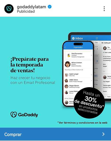 Cómo lanzar una campaña de Navidad: GoDaddy
