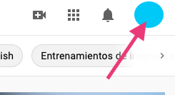 Dónde hacer clic para abrir el menú del perfil de YouTube para ver suscriptores al canal