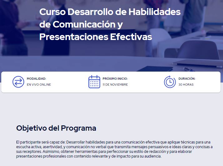 Curso de comunicación efectiva: IDESAA