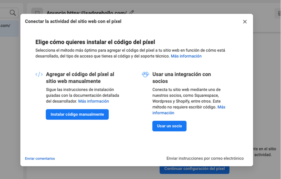 Código de píxel para retargeting en Facebook