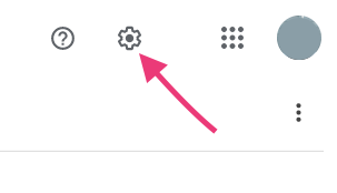 Menú de Ajustes de Contactos de Gmail